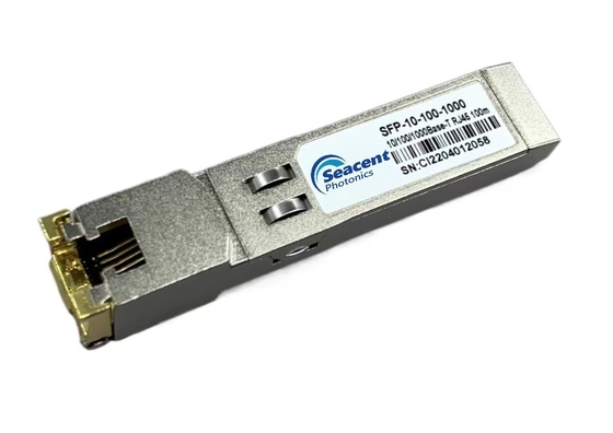 10/100/1000BASE-T SFP 구리 송수신기는 끼워 넣을 수 있는 0.01-1.25Gb/S 100m을 뜨겁게 합니다