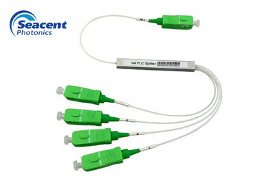 SC/APC 연결관을 가진 마이크로 PLC 평면 광파 회로 쪼개는 도구 1x4 유형