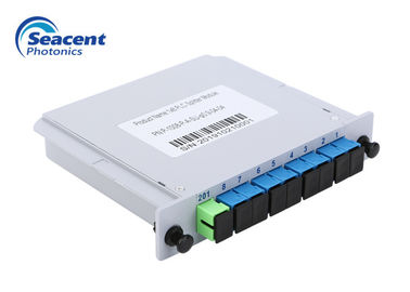 0.9 밀리미터 0.5m 카세트 PLC 분배기 1x8은 SC APC 연결기에 플러그를 꽂습니다